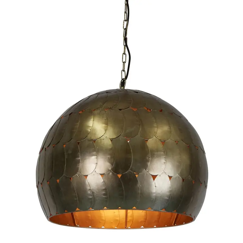 Pangolin Medium Pewter Ceiling Pendant Light 1