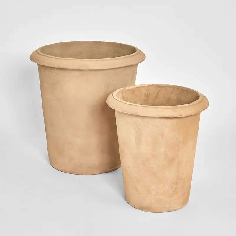 Paros Terracotta Planter Set – Two-Piece Rustic Pot Collection 1