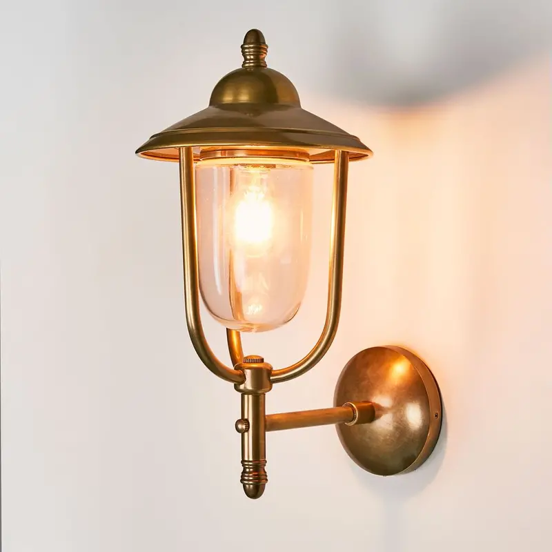 Pier Wall Light – Antique Brass Outdoor Fixture 1