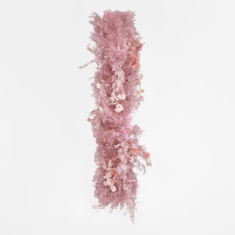 Pink Foliage Table Runner For Events 1
