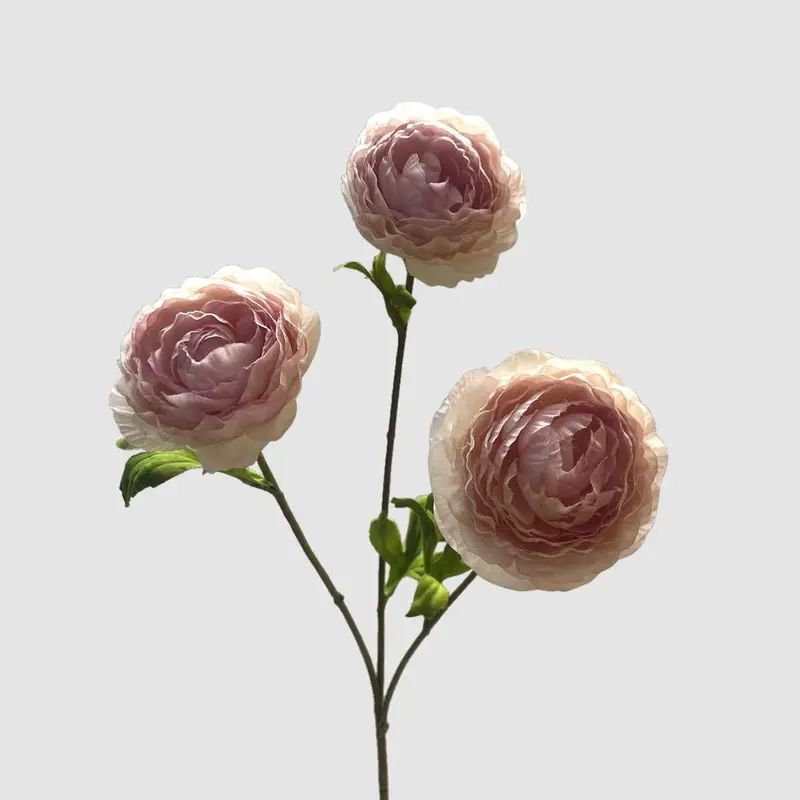 Pink Ranunculus Faux Flower Stem – 60Cm 1