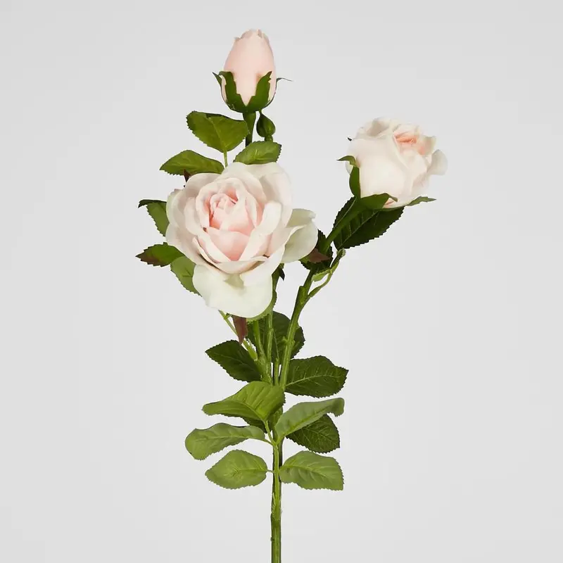 Pink Real-Touch Rose Spray – 75Cm Stem 1