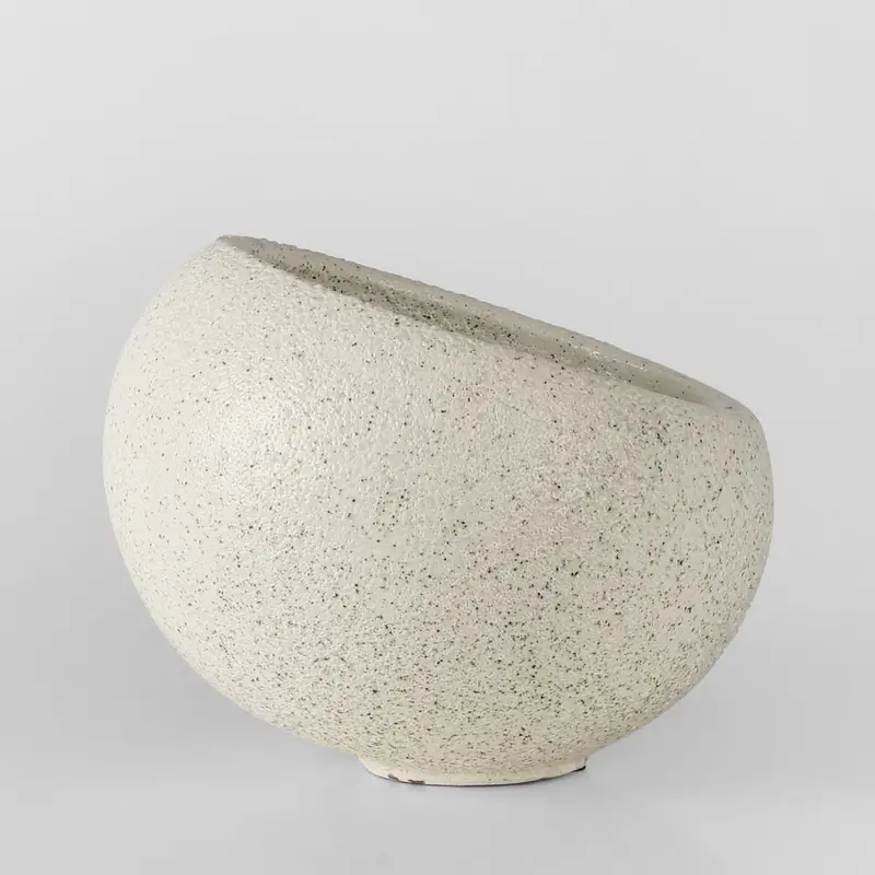 Pivet Large Vessel – Glossy White Ceramic Container 1