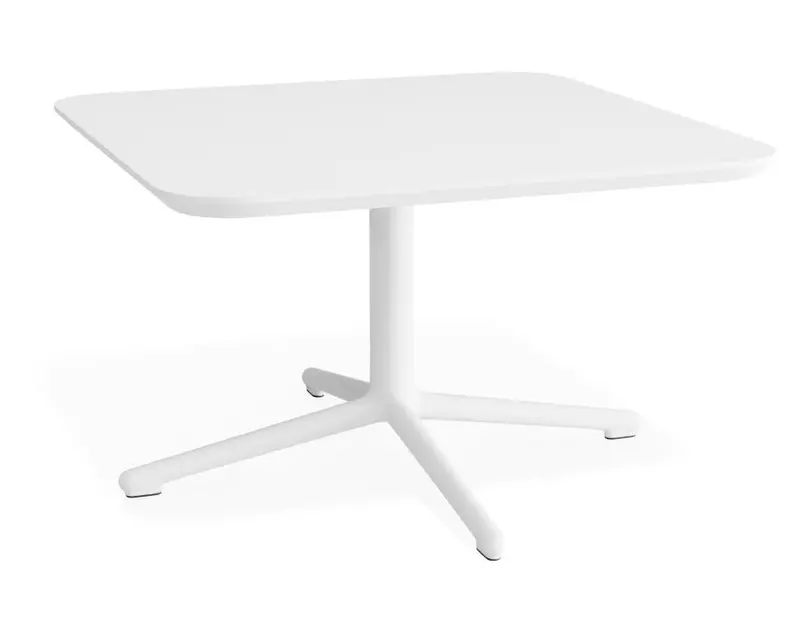 Place Square Coffee Table – 70 × 70 Cm White Top 1