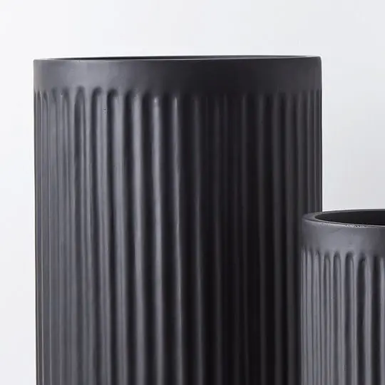 Pleat Tall Cylinder Pots – 2-Pack 1