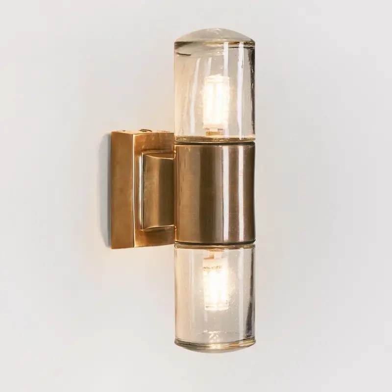 Plover Outdoor Wall Light In Antique Brass Finish 1