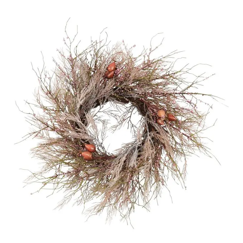 Pluma Pink Feather Wreath For Wall Or Door Display 1