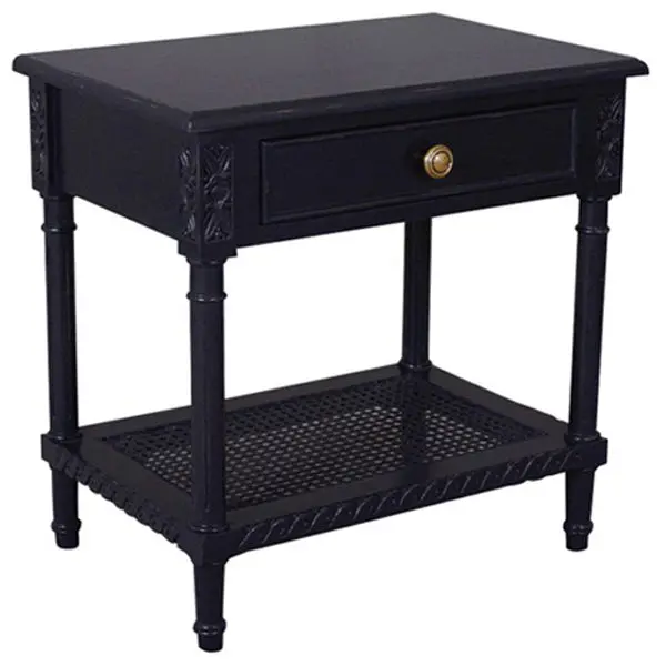 Polo Black Side Table – Compact Bedside Or Nightstand Option 1