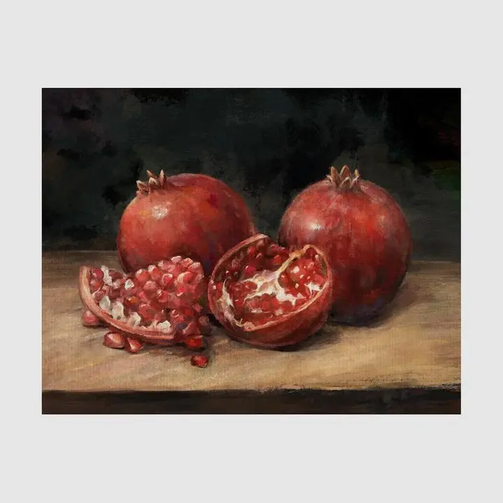 Pomegranate Still Life Art Print For Wall 1