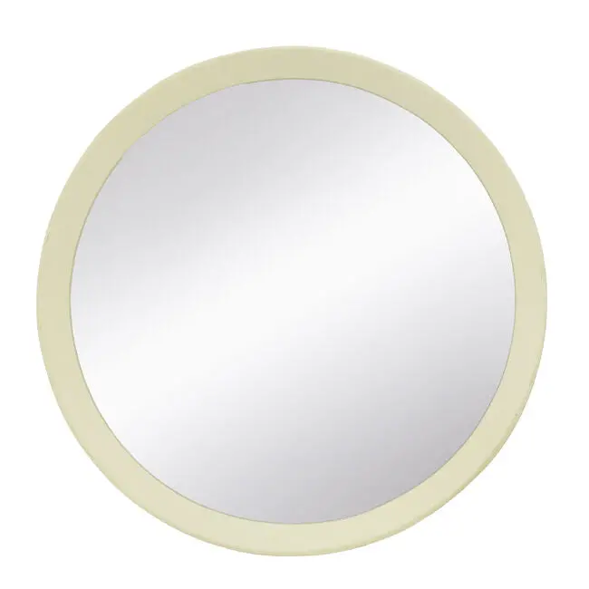 Porthole Wall Mirror – Cream Mango Wood Frame With Nautical Detailing 1