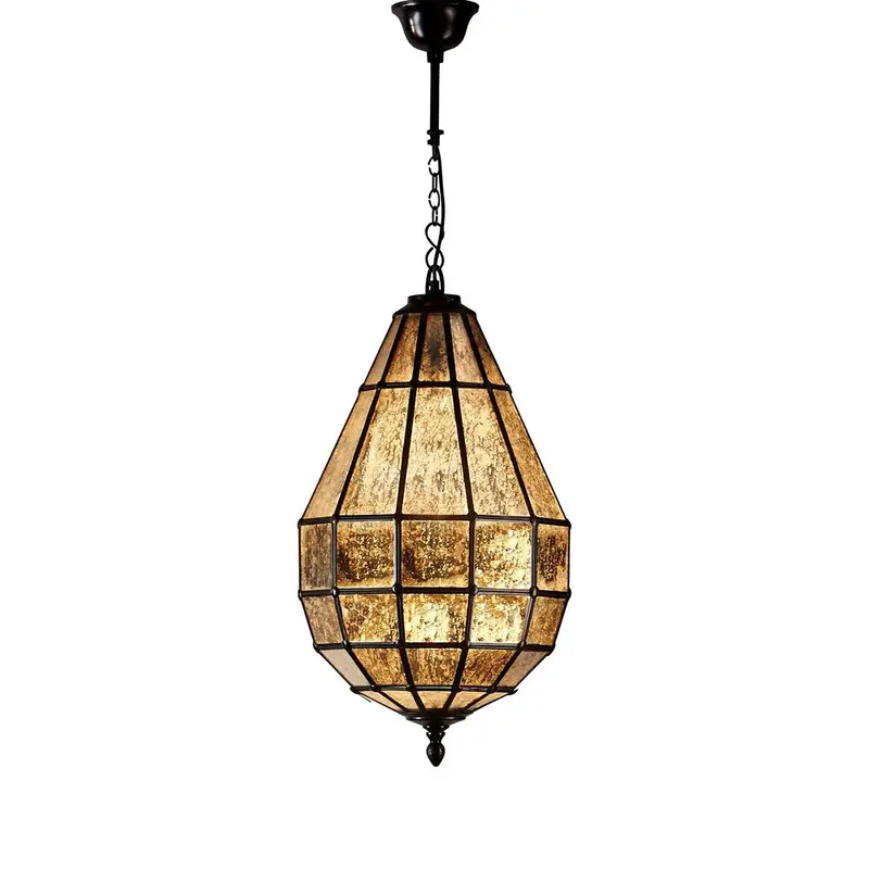 Portobello Black Glass Pendant Lamp 1