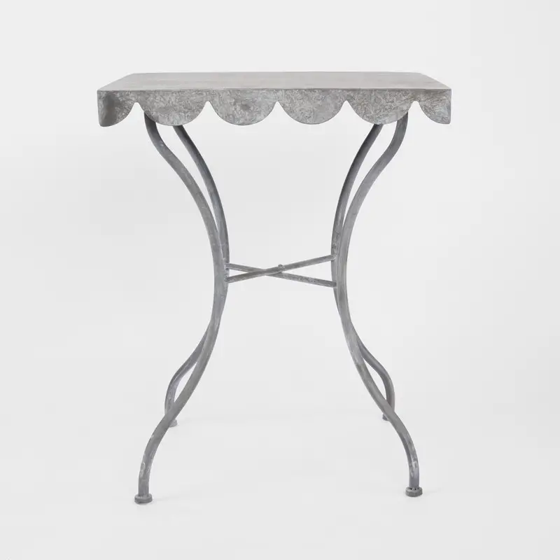 Positano Scalloped Edge Metal Accent Table 1