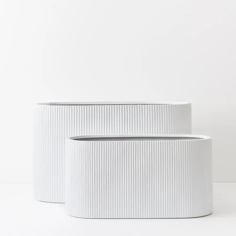 Pot Linear Oval Planters – Set Of 2 1