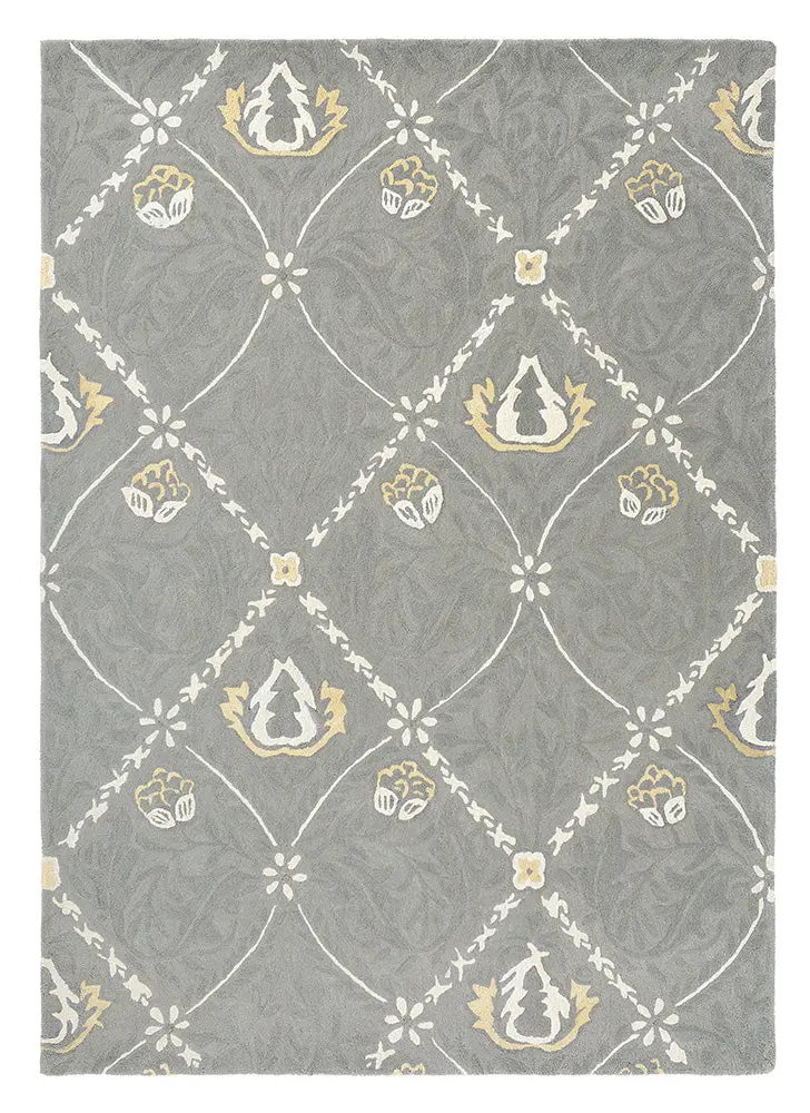 Pure Trellis Light Grey Indoor-Exterior Rug – Model 029104 1