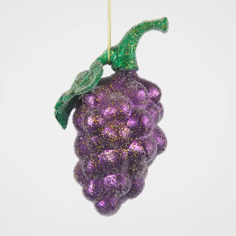 Purple Grape Glitter Ornament 1