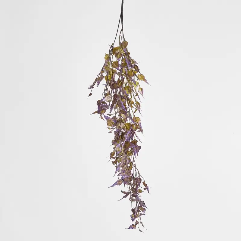 Purple Grape Leaf Hanging Spray – Vine-Inspired Accent 1