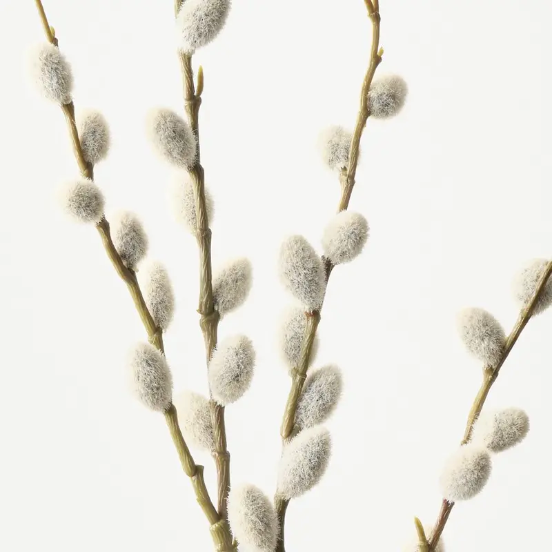 Pussy Willow Stem Pack – 12-Piece Soft Textured Faux Florals 1