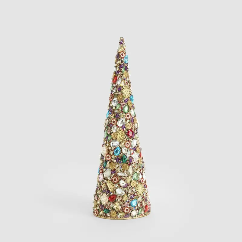 Radiant Gemstone Cone Tree – Large Decorative Ornament 1