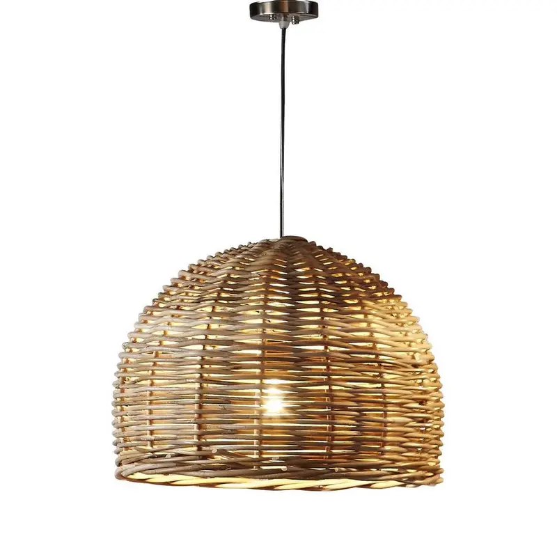 Rattan Mini Pendant Light – Natural Woven Ceiling Fixture For Compact Areas 1
