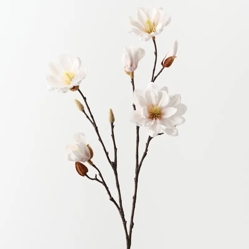 Realistic Magnolia Tree Faux Spray – Set Of 12 1
