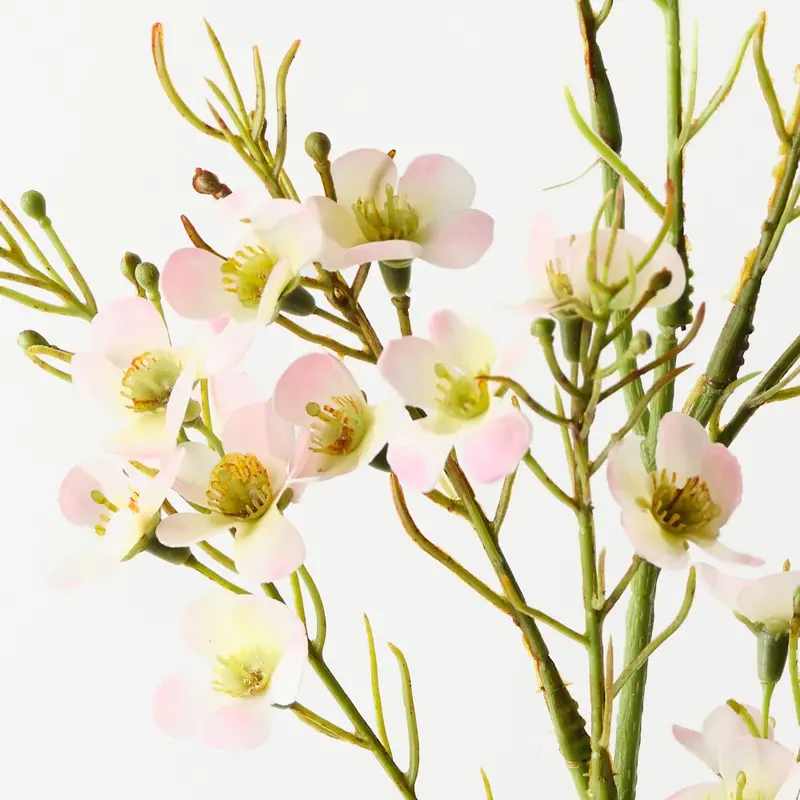Realistic Wax Flower Spray – Set Of 12 Stems 1