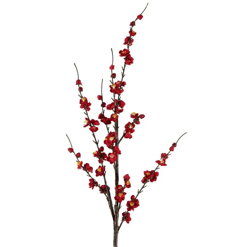Red Japonica Blossom Stem – 120Cm 1