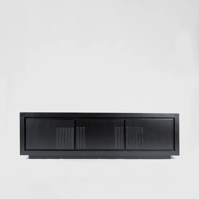 Rock Low Black Sideboard Unit – Contemporary Storage Solution 1