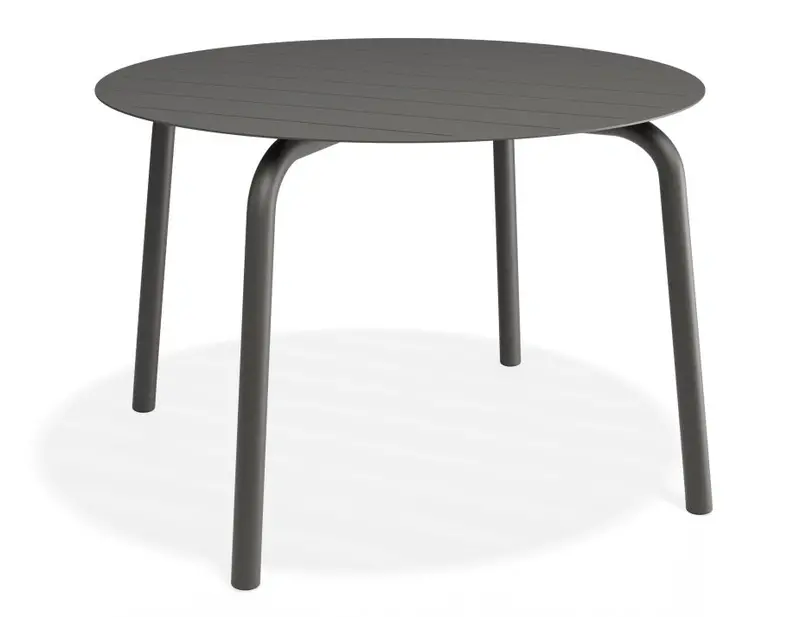Roku 120Cm Charcoal Outdoor Round Dining Table 1