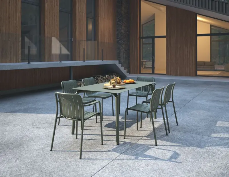 Roku 160Cm Eucalyptus Green Outdoor Dining Table 1