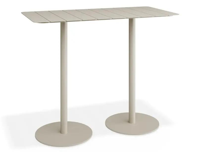 Roku Latte Outdoor Rectangle High Bar Table 1