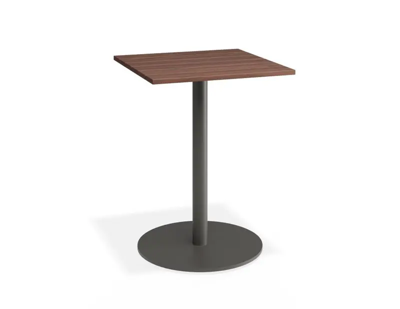 Roku Spotted Gum Outdoor Cafe Table – Charcoal Finish 1