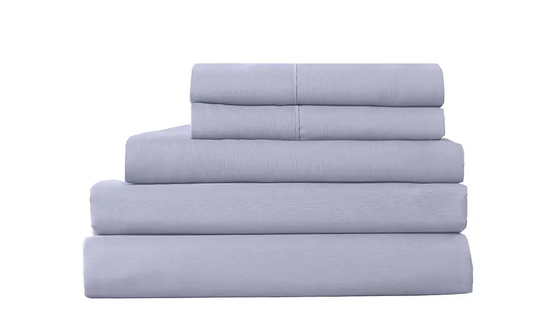 Royal Comfort 6-Piece Bamboo Sheet & Quilt Cover Set – Queen Size, Cooling & Breathable (Lilac Grey) 1