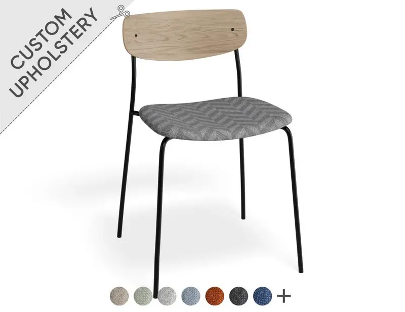 Rylie Natural Wood Dining Chair – Bespoke Fabric Or Leather Seat 1