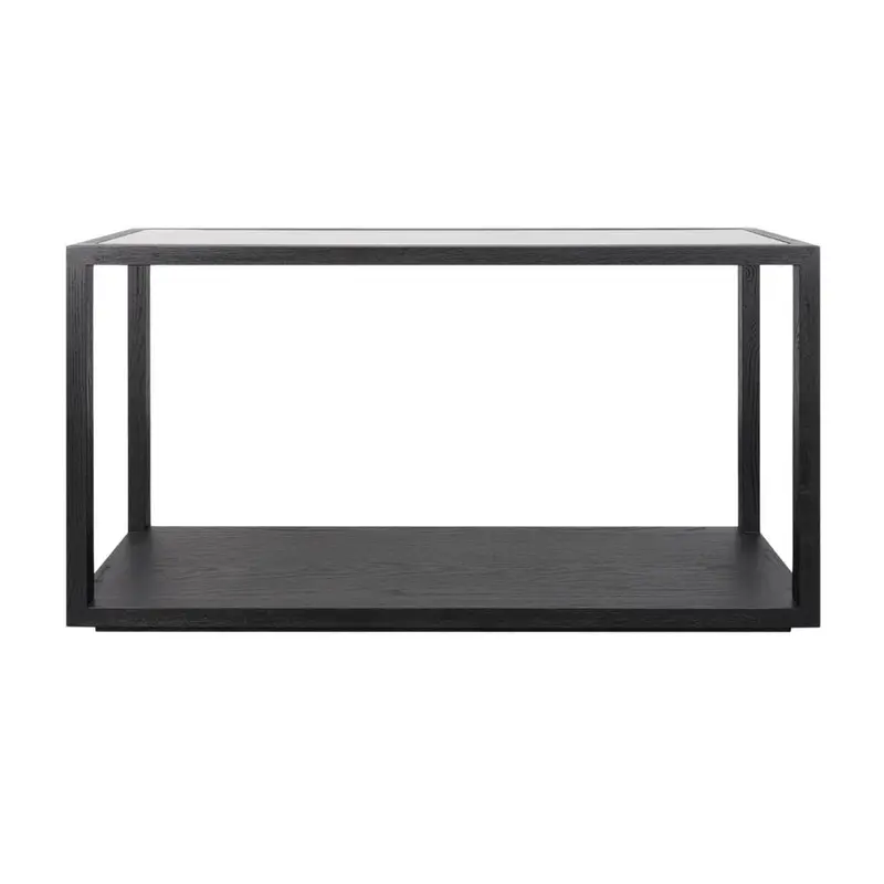 Sadie Oak Console Table – Matte Black Finish 1