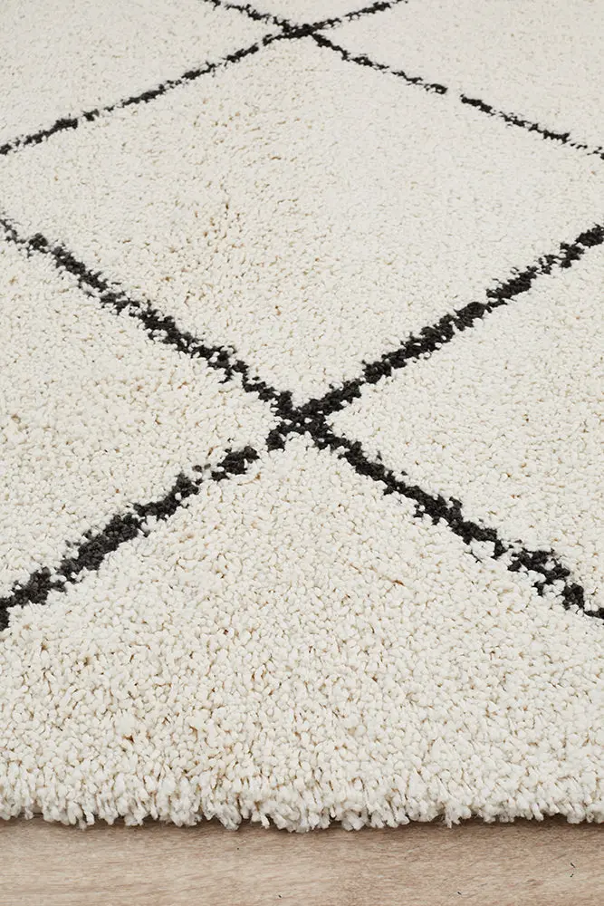 Saffron 22 White Linen Rug – 170 X 120 Cm 1