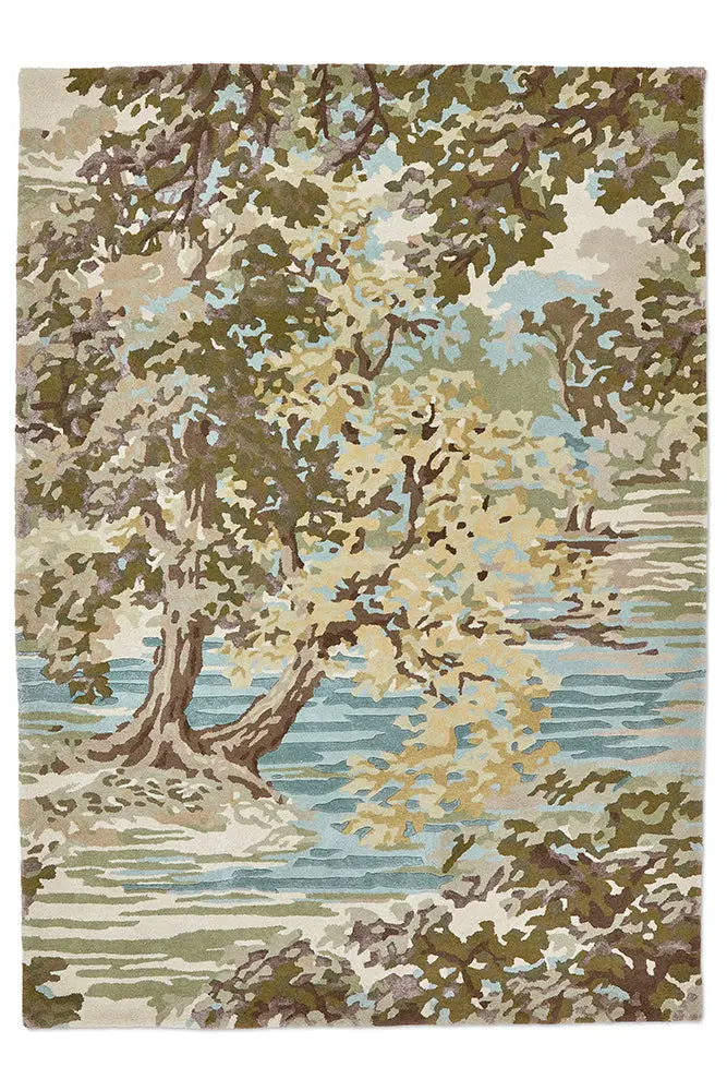 Sanderson Ancient Canopy Area Rug In Fawn And Olive Green – Sku 146701 1