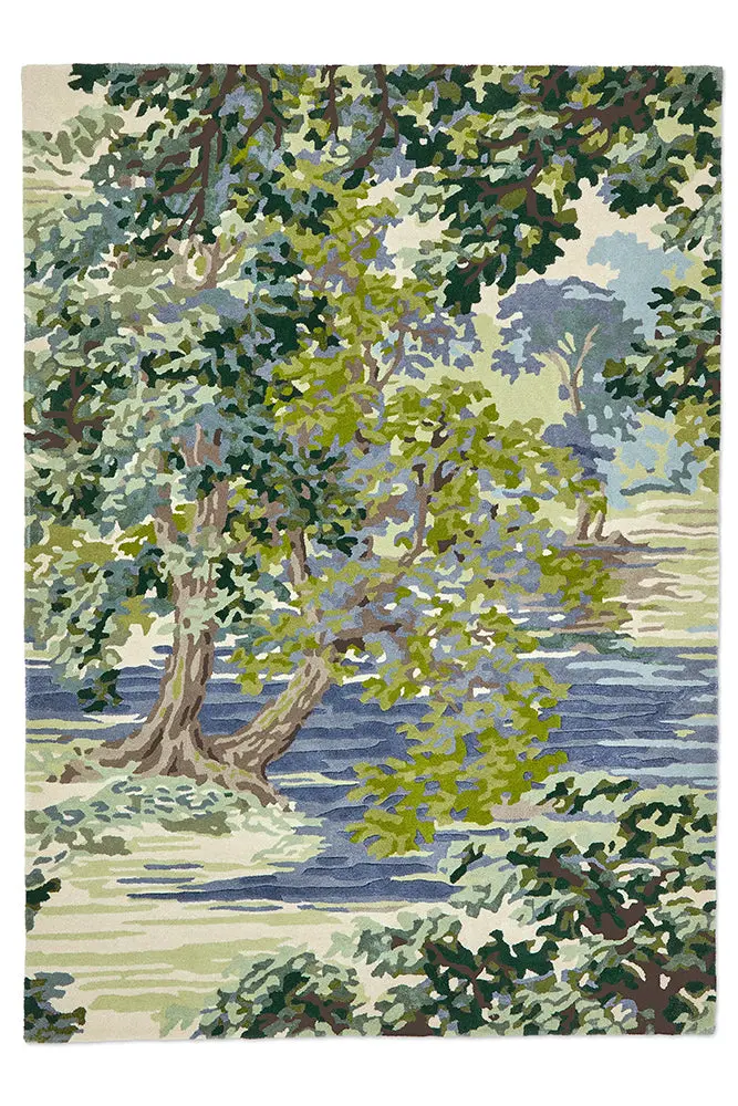 Sanderson Ancient Canopy Rug In Forest Green – Design 146708 1