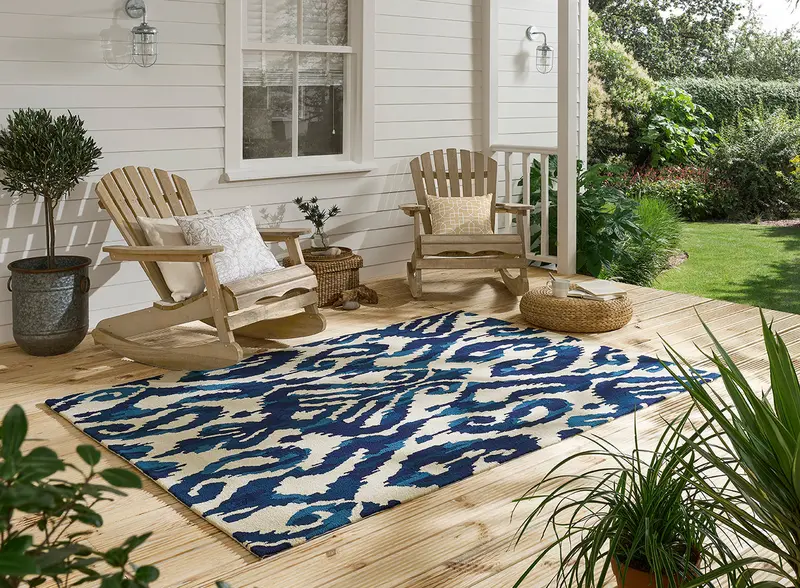 Sanderson Kasuri Indigo Sun-Resistant Outdoor Fabric 446208 1