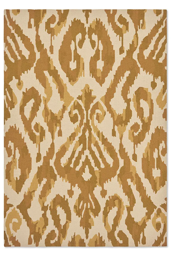 Sanderson Kasuri Ochre Outdoor Upholstery Fabric 446203 1