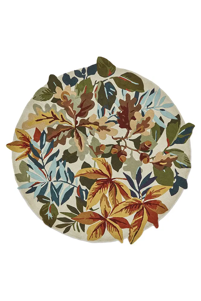 Sanderson Robin'S Wood Round Rug In Russet Brown – Sku 146501 1