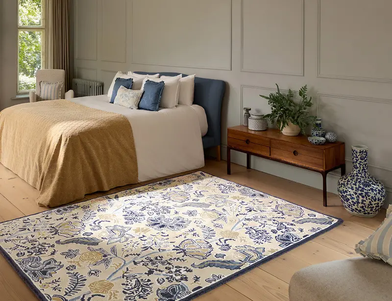 Sanderson Shalimar Wallpaper – China Blue Pattern (Roll Code: 148508) 1