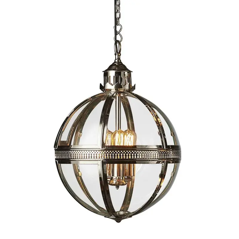 Saxon Mid-Size Ceiling Pendant – Polished Nickel Suspension 1