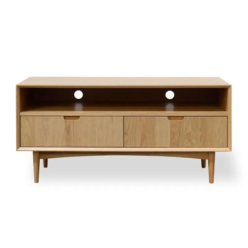 Scandinavian-Inspired 122Cm Tv Stand In Light Wood Finish 1