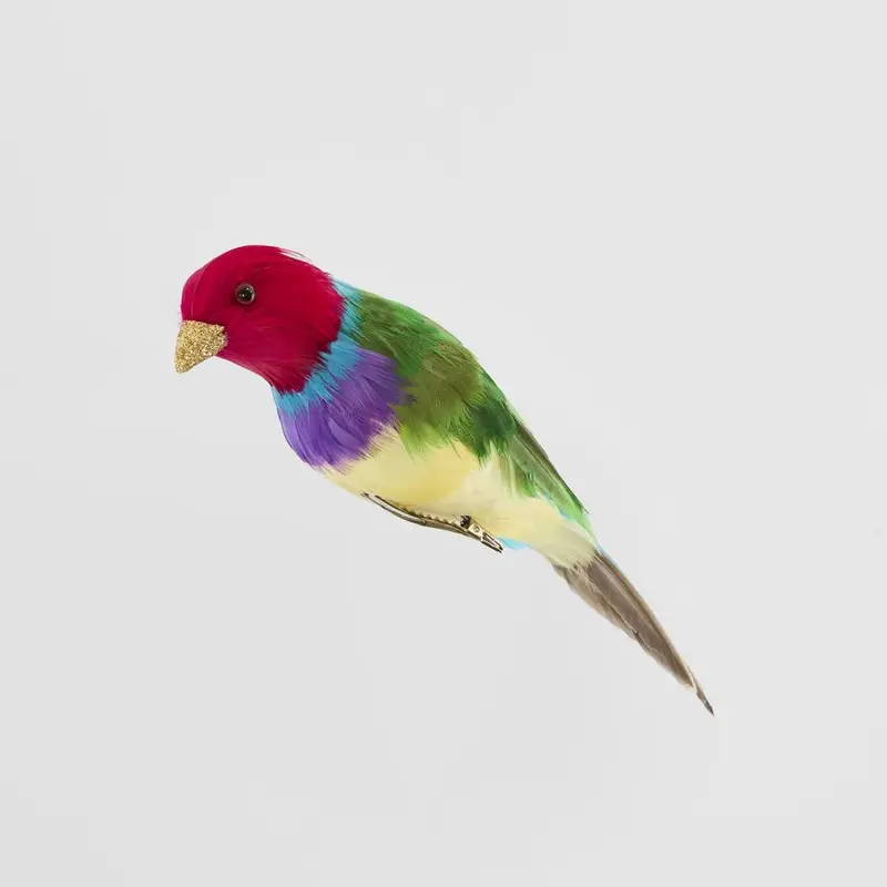 Scarlet-Headed Finch Decorative Bird 1