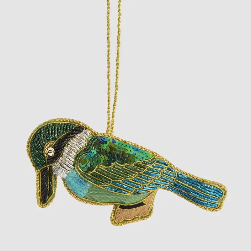 Sequin Kingfisher Hanging Decoration – Vibrant Blue Accent 1
