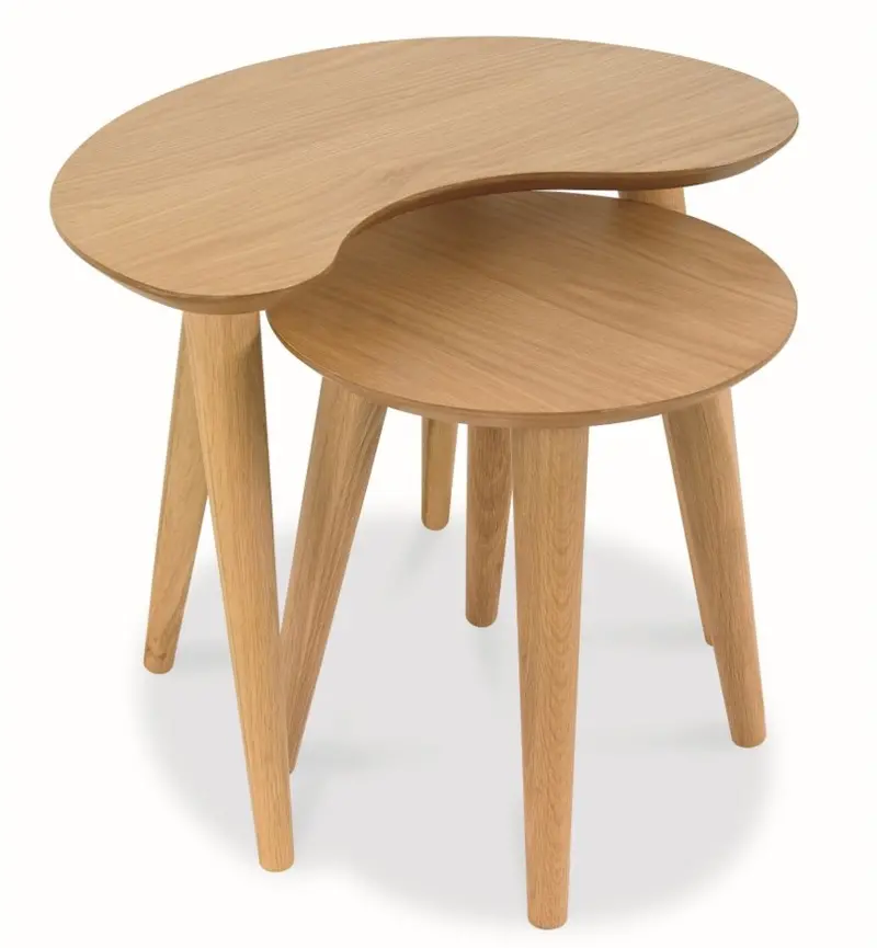 Set Of Nesting Natural-Finish Side Tables 1