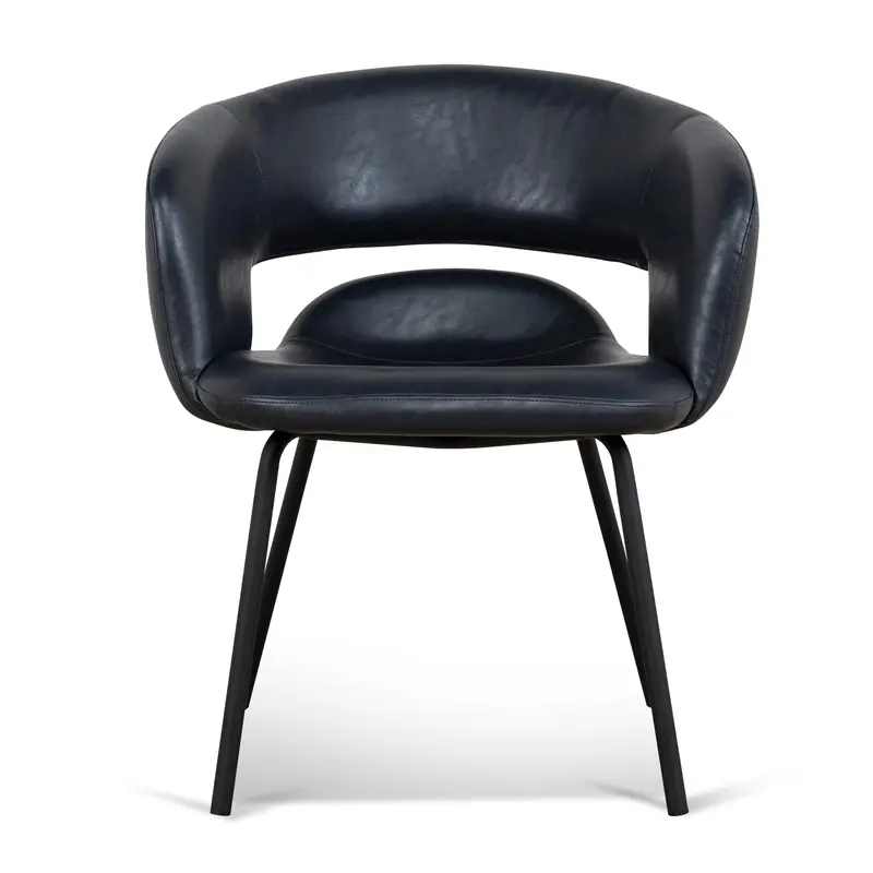 Set Of Two Black Dining Chairs – Sleek Full-Black Modern Seating 1