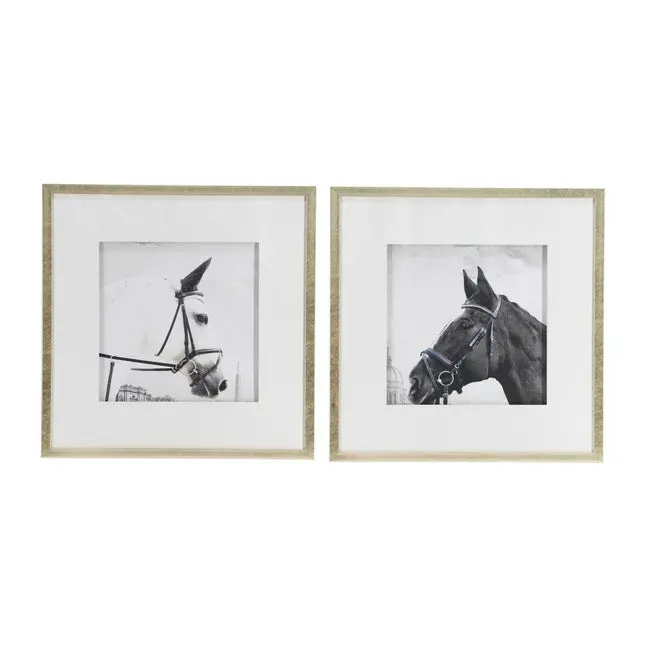 Set Of Two Equestrian-Themed Framed Art Prints 1