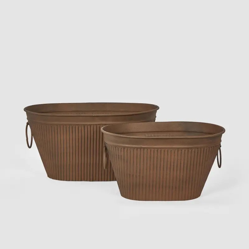 Set Of Two Oval Storage Tubs – Minimalist Scandinavian Design 1