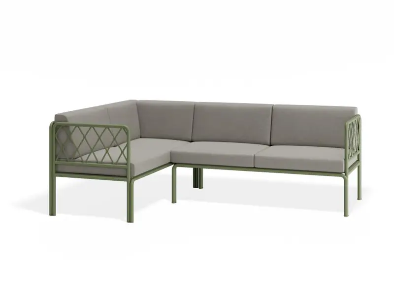 Seville A-Shape Outdoor Corner Sofa In Eucalyptus Green 1